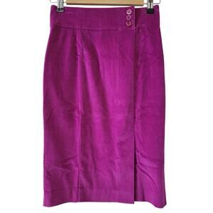 Bebe Pencil Courdory High Waist Form Fitting Fuchsia Pink Skirt Women's Size 2